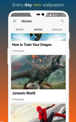 Moviepaper android App screenshot 1